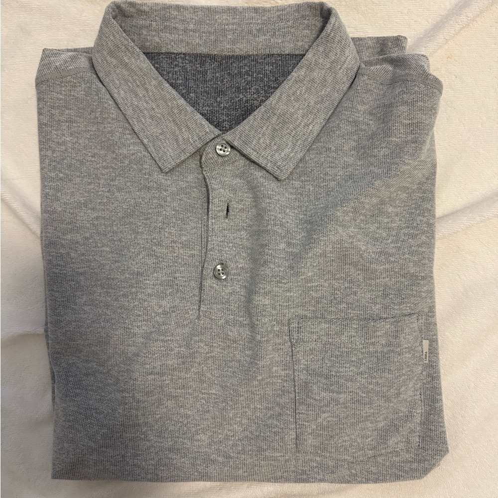 Vuori Men's Gray Polo Shirt